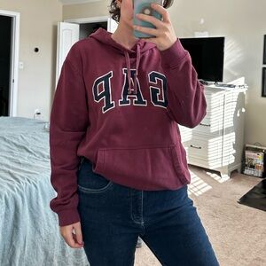 GAP Burgundy Fleece Hoodie